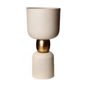 עציץ על בסיס בז' יוקרתי ואיכותי