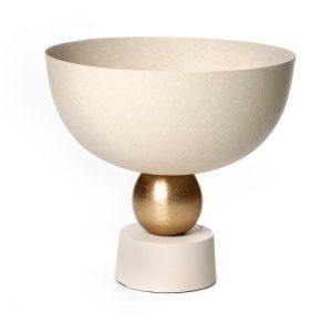 עציץ על בסיס אלומיניום בז'