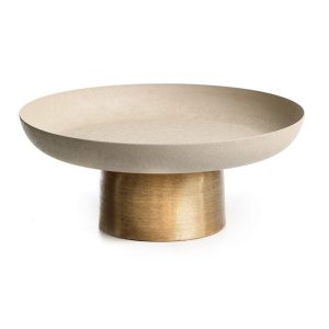 קערה על בסיס עגול מתכת בז'