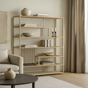 כוננית ברזל פסים /שמנת