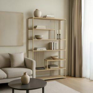 כוננית ברזל פסים שמנת .