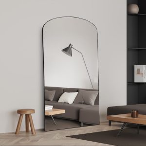 מראה חצי מעוגלת /גוף שחורה