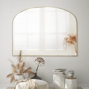 מראה חצי עגולה /זהב